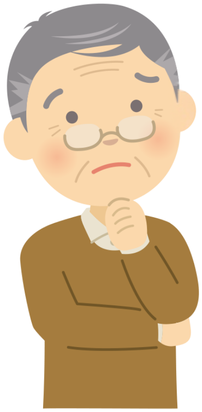 不安そうな男性